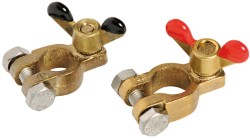 Pair of bronze battery clips 
